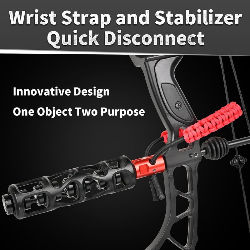 SP.G Archery Bow Wrist Sling - Bow Wrist Strap with Quick Disconnect, Compound Bow Wrist Sling Adjustable Bow Strap for Recurve Compound Bow Hunting Targeting Accessories - Image 3